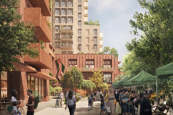 View along Crossland Road, looking east